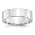 thumbnail image 4 of 10K White Gold 6mm Light Weight Flat Band Ring Size 4, 4 of 7