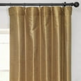 thumbnail image 4 of Half Price Drapes Flax Gold Faux Dupioni Silk Blackout Curtains for Bedroom(1 Panel),50WX 96L, 4 of 13
