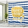 thumbnail image 5 of Ambesonne Saying Shower Curtain, Maritime Vintage Navy, 69"Wx75"L, Yellow Blue, 5 of 5