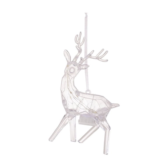 OEFNTAC Decorations Crystal Acrylic Christmas Hanging Ornament with LED Light for Tree Indoor Home Holiday Decoration 6.69x3.93in Christmas Decorations