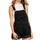 thumbnail image 1 of Pantalones cortos con peto de mezclilla Talakeno para mujer, color negro, talla M, 1 of 7