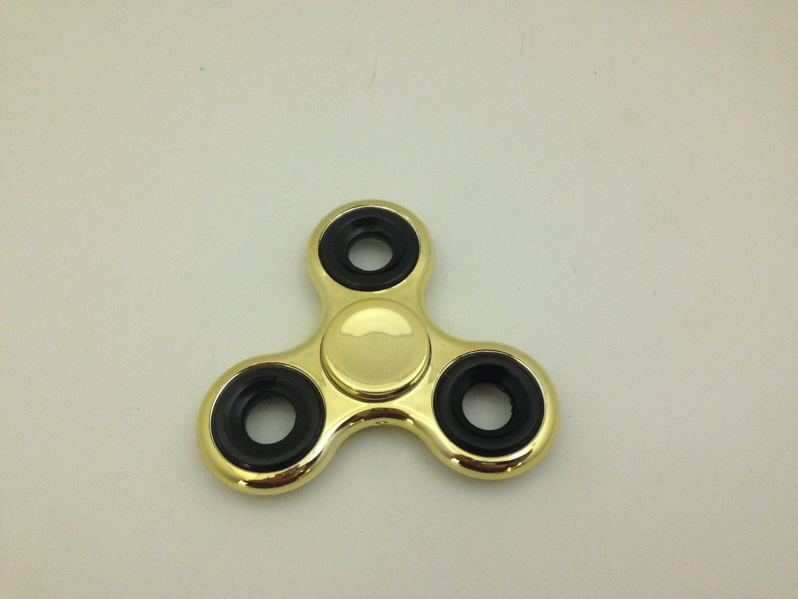 Fidget Spinner Toy Metallic Style Gold Stress & Anxiety Reducer with