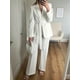 thumbnail image 1 of Blazer de manga larga con cuello en V y cinturón para mujer, conjunto de pantalón largo con cordones a la moda, traje elegante para oficina, 2023, 1 of 5
