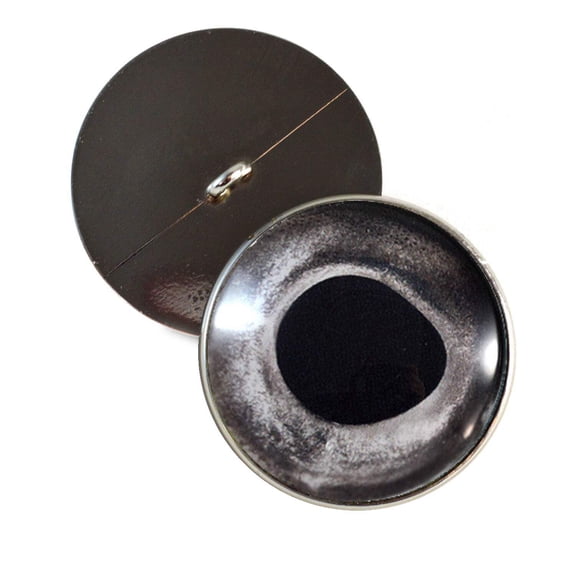 Natural Silver Fish Sew-On Button Glass Eyes