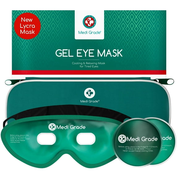 Medi Grade Reusable Cooling Gel Eye Mask for Puffy Eyes and Dark Circles