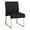 Castillo Black, variant on Waterfall Reception Waiting Armless Guest Chair / Silver Steel / Brown