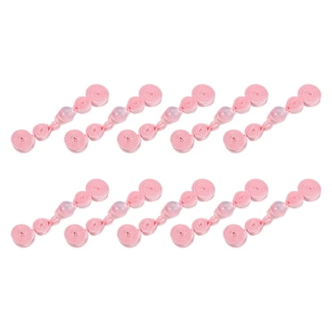 Uxcell Chinese Knots Frog Buttons Closure Sewing Fasteners, 10 Pairs Faux Pearl Chinese Closure Buttons (Korean Pink)