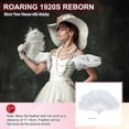 thumbnail image 4 of Uxcell Vintage Marabou Feather Fan, Flapper Hand Fan Folding Handheld Fan for Costume Party Dancing Wedding Show Tea Decoration White, 4 of 6