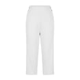 thumbnail image 5 of Babaley Womens Capri Pants High Waisted Stretch Side Slit Cropped Trousers Dressy Stylish Casual Office Business Work Pants, 5 of 6