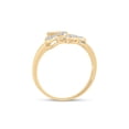 thumbnail image 3 of FB Jewels 10kt Yellow Gold Womens Round Diamond Double Heart Ring 1/20 Cttw Size 9, 3 of 4