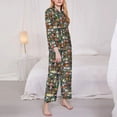 thumbnail image 3 of Yiaed Alcohol Bottles Print Pajamas Women's Long Sleeve Sleepwear Soft Button Down Loungewear Pjs Lounge Set Nightwear Womens Pajama Pants-Medium, 3 of 7