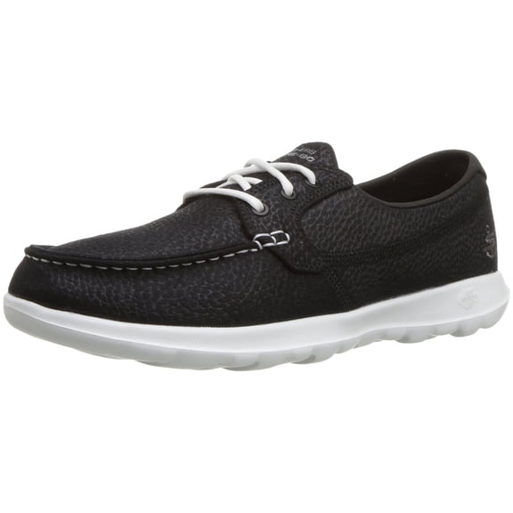 Skechers Slip-On Walking Shoes for Women, Go Walk Lite Eclipse Boat Style, 5gen Cushioning, Goga Max Insole