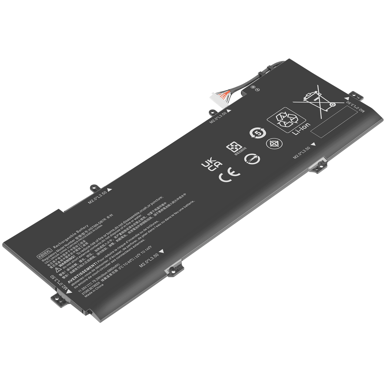 Replacement Laptop Battery For HP Spectre X360 15 – KB06XL, 11.55V, 79.2Wh, 6-Cell Li-ion - View #2