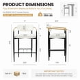 thumbnail image 4 of COLAMY ELEN Set of 2 Modern Counter Height Bar Stools with Arms and Back, 25.5" Upholstered Kitchen Island Chairs, Luxury Metal Frame Barstools for Home Bar Dining Room, Beige, 4 of 13