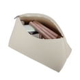 thumbnail image 6 of Unique Bargains 1 Pcs Portable Makeup Bag Toiletry Bag Cosmetic Organizer for Travel Storage Bag Leather Beige White, 6 of 7