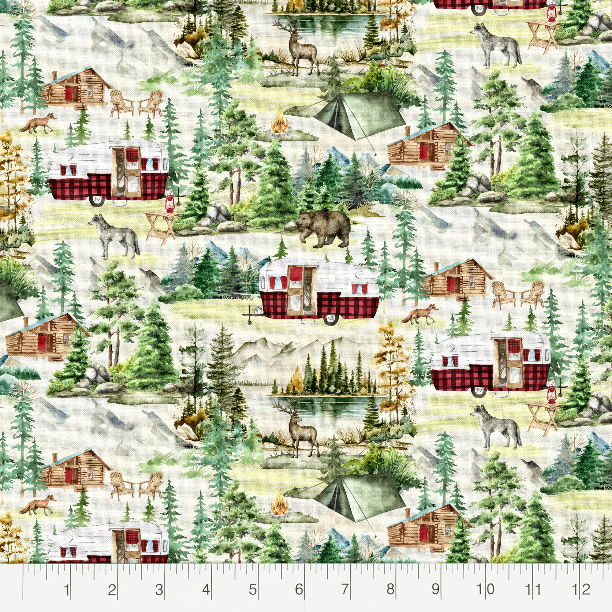 Fabric Editions 18"x21" 100% Cotton Fat Quarter Born to be Wild Precut Bundle, Multicolor 15 Piece