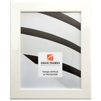 Craig Frames Bauhaus 125, 8.5x11 inch Picture Frame, Glossy White