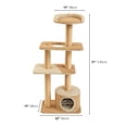 thumbnail image 3 of Two by Two Alexandria - Beige Scratching Post Cat Furniture - 51.2 in. Tall, 3 of 10