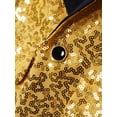 thumbnail image 6 of Manyakai Boy's Shiny Sequins Tuxedo Suit Jacket Party Prom Wedding Blazer Jackets Slim Fit Formal Gold 14, 6 of 7