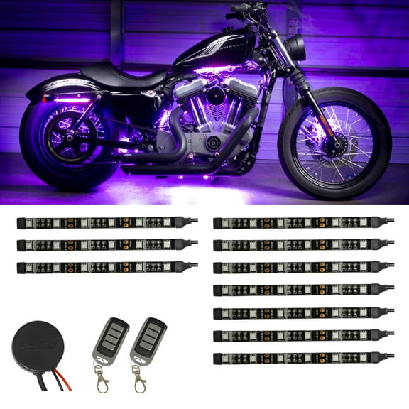 LEDGlow 10pc Advanced Purple SMD LED Mini Motorcycle Light Kit