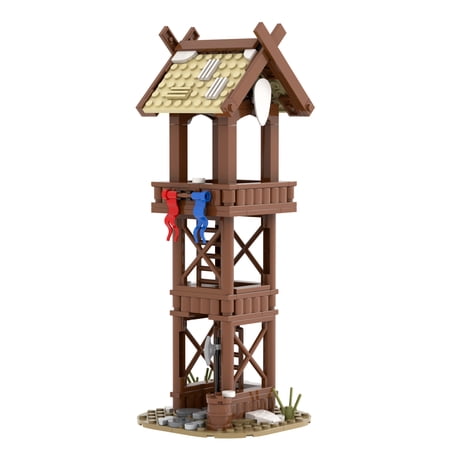 MOOXI Medieval Knights Viking Sentry Tower Building Set,Classic Creative Building Blocks Children Kit,Gifts for Kids(182pcs)