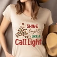 thumbnail image 4 of Shine Bright Call Light Nurse Graphic T-Shirt, Unisex Casual Tee, Gold, Size 2XL, 4 of 6