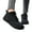 Black, variant on Women's Mens Fleece Lined Non Slip Hiking Boots Comfortable Ankle Snow Booties Waterpoof Trekking Camping Shoes