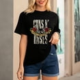 thumbnail image 4 of Guns N' Roses T Shirt Womens Vintage Rock Music Tshirt Retro Band Graphic Tees Letter Print Concert Short Sleeve Tops, 4 of 7