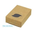 thumbnail image 5 of Uxcell 3.8x2.8x1.2" Paper Soap Box with Window, 20 Pack Soap Boxes Leaf Presents Packaging Boxes, Brown, 5 of 6