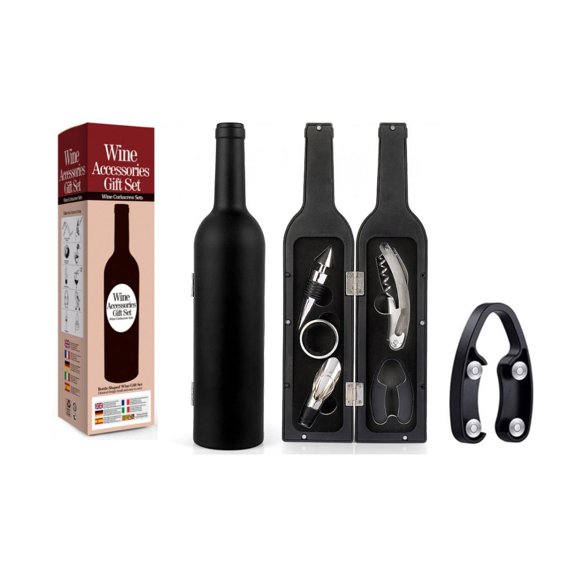 Juego de cinco piezas Heldig para botellas de vino tinto abridor de botellas regalo de vino