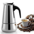 thumbnail image 1 of YOPTOP Stainless Steel Stovetop Espresso Coffee Maker Pot 4 Cup for Induction Electric Ceramic Stove, 1 of 6