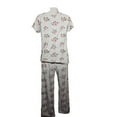 thumbnail image 2 of Sag Harbor Women's Floral Pajama Set Sleepwear Tops with Pajamas Set (Small) White, 2 of 2