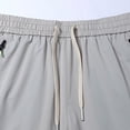 thumbnail image 4 of Besolor Mens Workout Shorts Lightweight Breathable Quick Dry Summer Athletic Running Elastic Waist Drawstring Shorts with Zipper Pockets(X-Large,White), 4 of 7