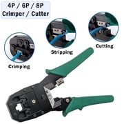 9-in-1 Network Toolkit with RJ45 Ethernet Crimping Tool, Krone Type Punch Down Tool, Networking Cable Tester, RJ45 Connectors, and Wire Strippers with Carrying Case