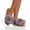 Lavender, variant on MZP05446-53002-M7-8 Luxe Pompom Open Toe Plush Slippers for Womens, Lavender - Medium - 7-8