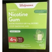 WELL AT WALGREENS Walgreens Nicotine Gum 4 Mg, 160 Count Cool Mint Flavor