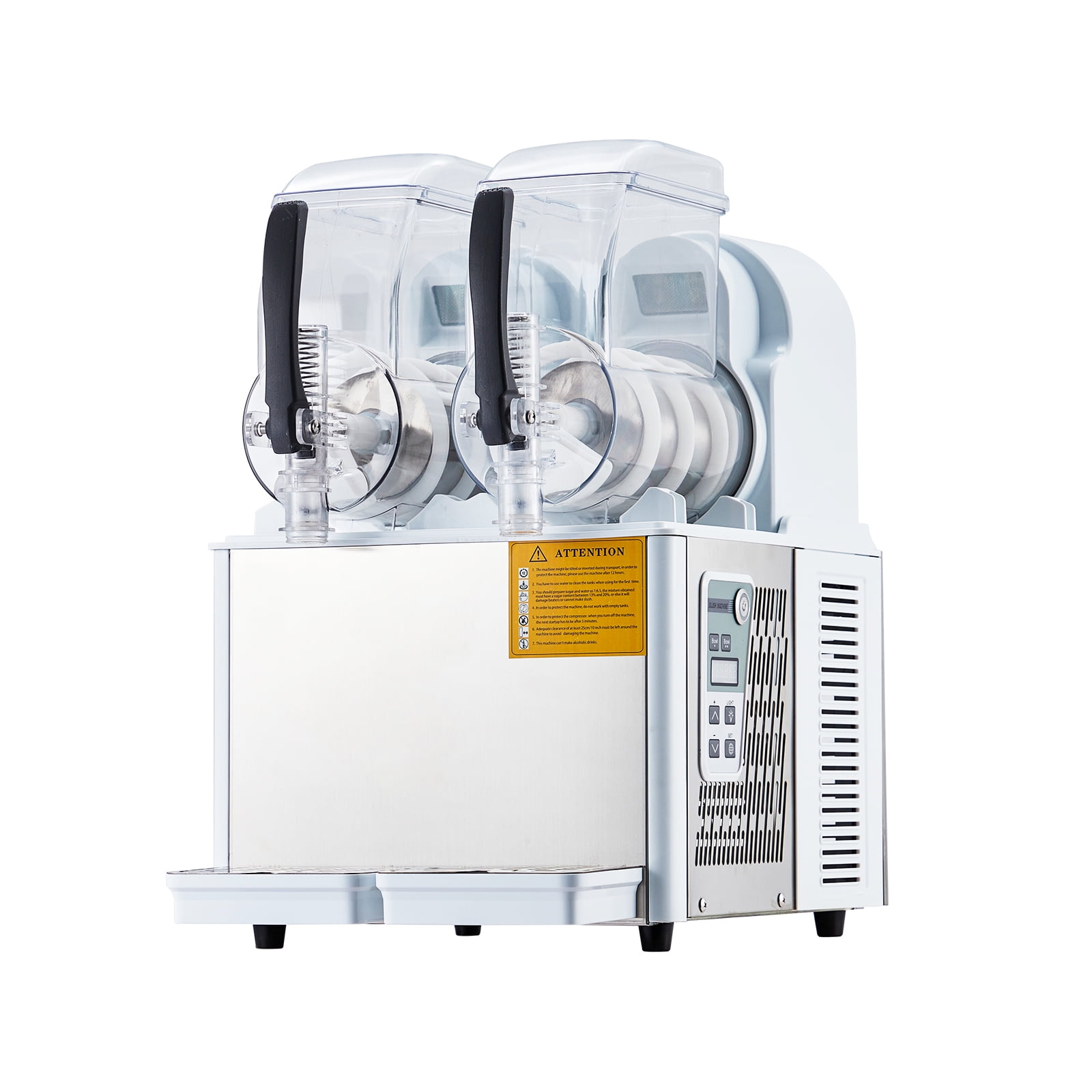 Commercial Slushie Machine 4L*2 Tanks Frozen, 370W 110v Margarita Machine for Cocktail, Stainless Steel Slushy Machine With Self-Cleaning, Frozen Drink Maker Smoothie Machine Home Bar Party