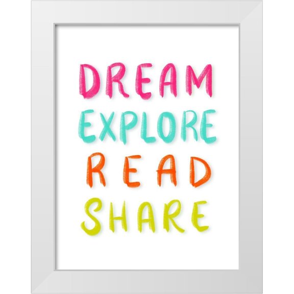 Batista, Dee 12x14 White Modern Wood Framed Museum Art Print Titled - Dream Big