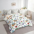 thumbnail image 3 of jejeloiu Halloween'S Day Bedding Comforter Set 7pcs,Spooky Pumpkin Skeleton Queen Bedding Sets,Black Spider Web Queen Sheet Sets For Teen,Microfiber Bedroom Decoration Reversible, 3 of 8