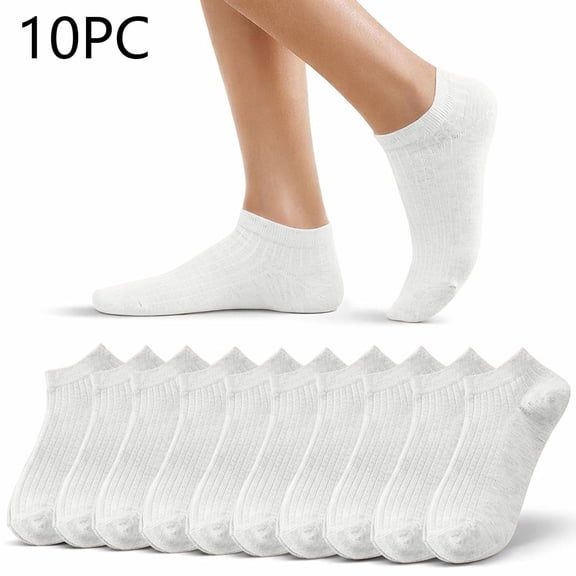 Lutiedan 10 Pairs No Show Socks for Women Low Cut Ankle Socks Casual Invisible Flat Boat Liner Athletic Socks Size 36-42