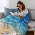 thumbnail image 4 of Coastal Christmas Fleece Throw Blanket for Couch, Xmas Tree Nautical Beach Shell Microfiber Flannel Blanket for All Season, Lightweight Soft Throw Blankets for Women, Girls, Adults, 50"x80", 4 of 9