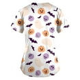 thumbnail image 3 of Halloween Women's V-neck Fashion Casual Printing Top Protective Work Suit, 3 of 3