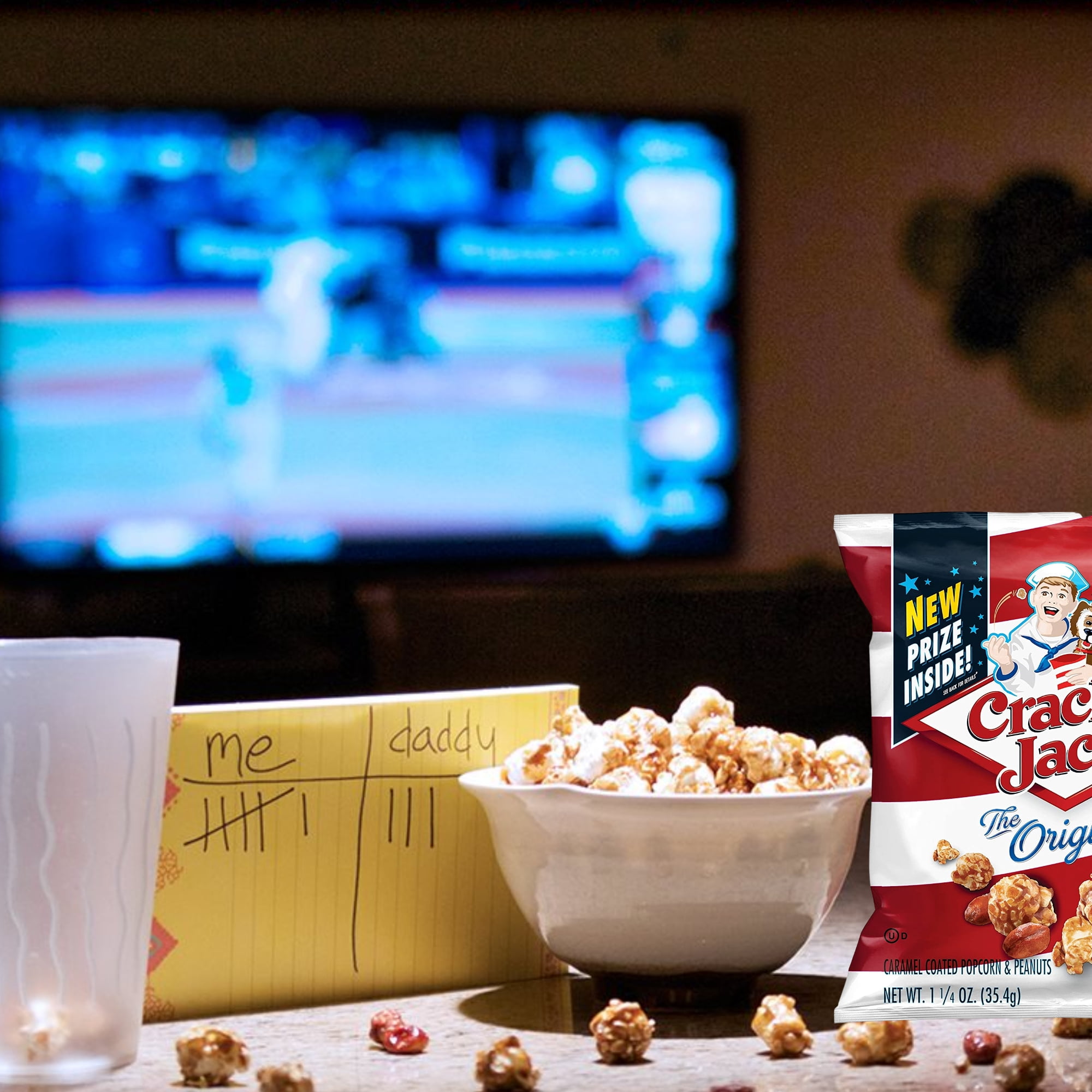 Cracker Jack Caramelized Peanuts & Popcorn Snacks for Kids Adults On the Go Snacking Lunchbox Movie Nights Travels Entertainment Summer Fun Beach Pool Party Favor Sweet Gourmet 1.25oz Pack of 3