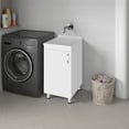 thumbnail image 2 of Darwin Utility Tub and Sink Cabinet with One Door Engineered Wood White, 2 of 10