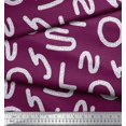 thumbnail image 2 of Soimoi polyester Crepe Fabric Alphabets,Waves & Fish Artistic Print Fabric by the Yard 42 Inch Wide, 2 of 3