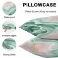 thumbnail image 5 of Sage Green Waves Coastal Throw Pillow Covers 18x18 Inch Set of 2, Green Ombre Summer Beach Oceans Waterproof Outdoor Pillow Covers, Decorative Cushion Pillowcases for Couch, Sofa, Bed, Garden, Patio, 5 of 9