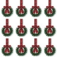 thumbnail image 2 of 12PCS 12In Mini Christmas Wreaths | Small Holiday Wreaths with Red Bow & Berries | Cabinet, Door, Window & Wall Xmas Decorations | Indoor/Outdoor Holiday Décor, 2 of 7