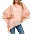 thumbnail image 4 of Cxenplz Womens Sheer Poncho Tops Lightweight Pullover Shawls Wraps Mesh Shrug Bolero Swimsuit Cover Up Summer Beachwear, 4 of 5