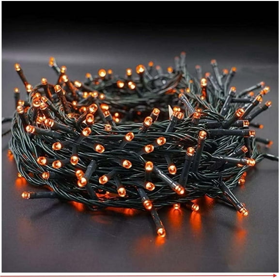 Home Accents 100 Orange Led Dome Lights 33ft