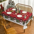 thumbnail image 6 of Sm:)e Snowman Cardinals Trees Snowflakes Winter Christmas Tablecloth 60 x 84 Inch, Red Xmas Table Decoration, 6 of 6
